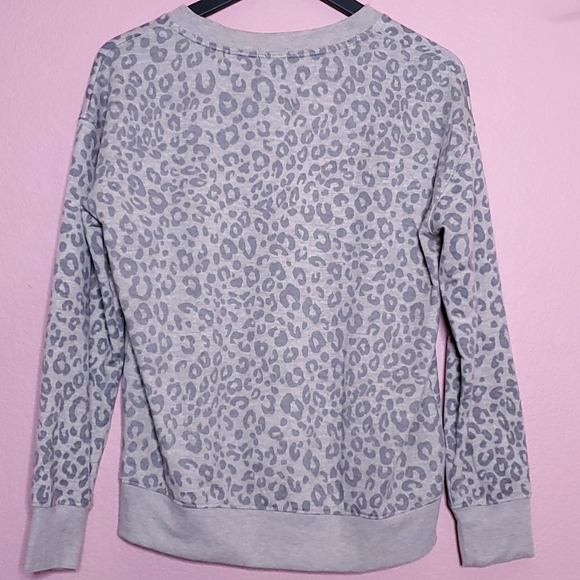 Splendid Leopard Print Long Sleeve Crew Sweater - Picture 13 of 16